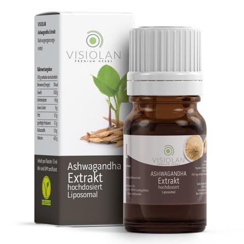 ASHWAGANDHA EXTRAKT hochdosiert, 15ml, LIPOSOMAL | Maximale Bioverfügbarkeit, vegane Tropfen, hochwertig & rein