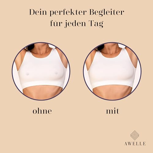 AWELLE Nippel Pads - Selbstklebende Brustwarzenabdeckungen aus Silikon [Wiederverwendbar & Waschbar] - Diskrete Nippelabdeckungen für Frauen [2 Paare]