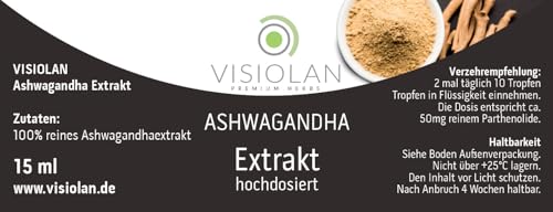 ASHWAGANDHA EXTRAKT hochdosiert, 15ml, LIPOSOMAL | Maximale Bioverfügbarkeit, vegane Tropfen, hochwertig & rein
