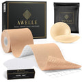 AWELLE Boob Tape Set - Rückenfreier Brust Tape mit super klebenden Nippelpads und 20 Fashion Tapes - Klebe BH auch für Grosse Brüste