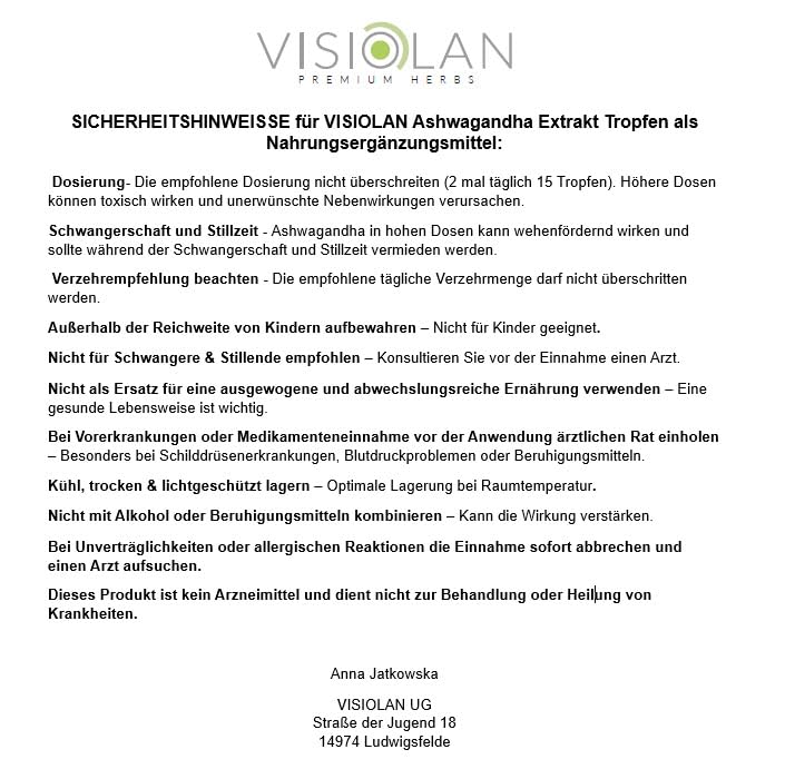 ASHWAGANDHA EXTRAKT hochdosiert, 15ml, LIPOSOMAL | Maximale Bioverfügbarkeit, vegane Tropfen, hochwertig & rein
