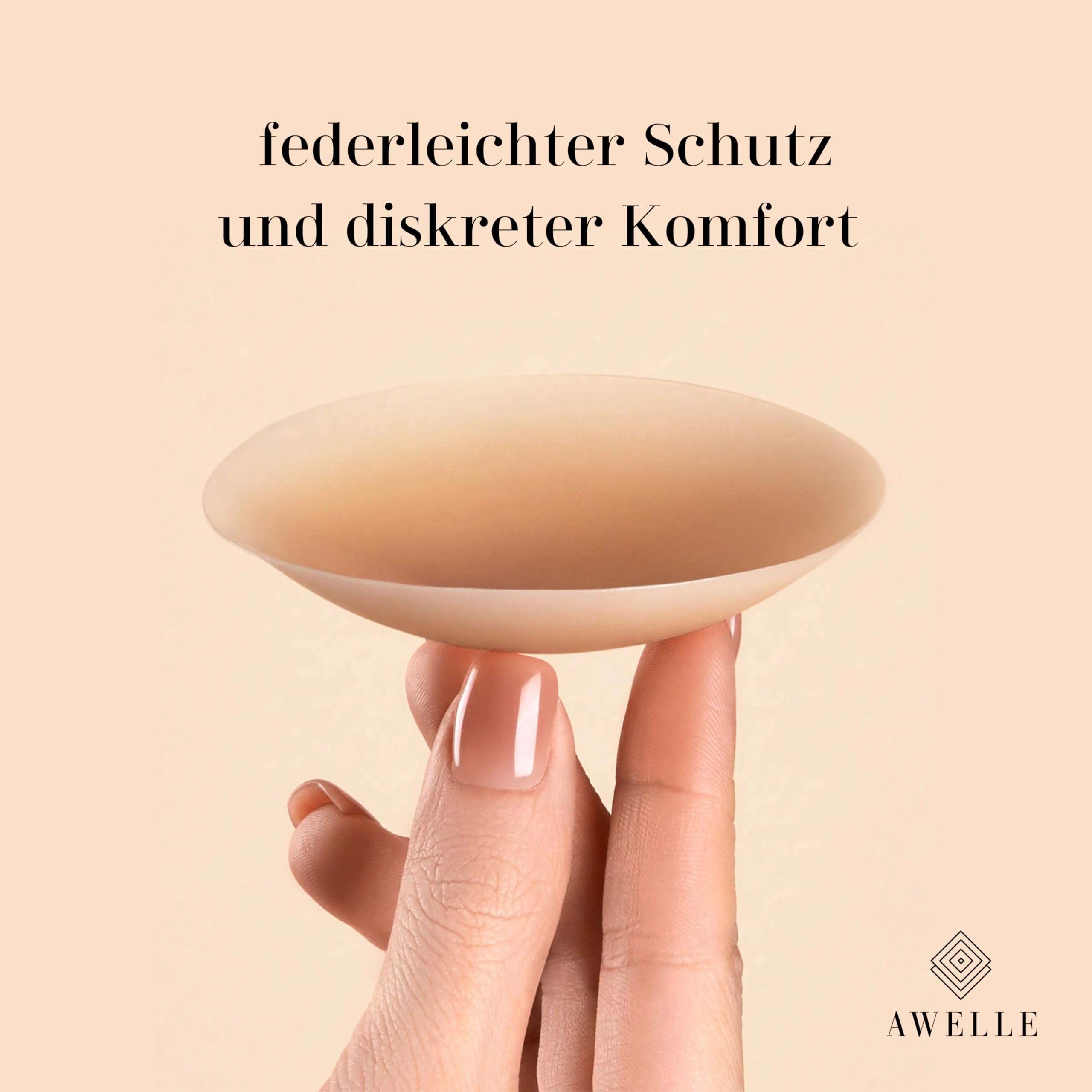 AWELLE Nippel Pads - Selbstklebende Brustwarzenabdeckungen aus Silikon [Wiederverwendbar & Waschbar] - Diskrete Nippelabdeckungen für Frauen [2 Paare]