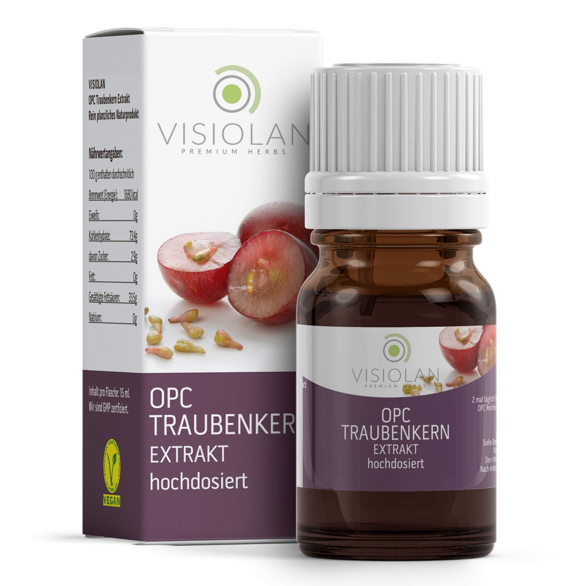 OPC TRAUBENKERN EXTRAKT hochdosiert, 15ml, LIPOSOMAL | Reich an natürlichen Polyphenolen | Reines OPC (mind. 99,5%) | Höchste Bioverfügbarkeit aus französischen Weintrauben